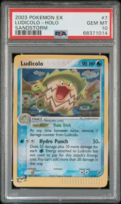 Pokemon Ludicolo EX Sandstorm Holo Rare #7 PSA 10 Gem Mint - Image 1