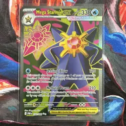 Pokemon TCG Mega Starmie EX Holo Water Type 330 HP 064/102 - Image 1
