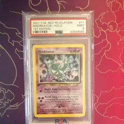 Pokemon Misdreavus Neo Revelation 1st Edition Holo PSA 9 11/64 2001 English - Image 1
