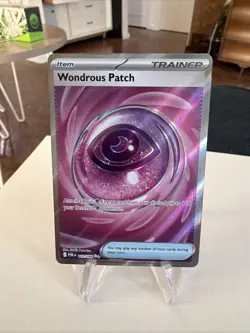 Rare Pokemon Wondrous Patch POR 127/084 Trainer-Item Full Art Holo 💜🫟 - Image 1