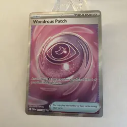 Rare Pokemon Wondrous Patch POR 127/084 Trainer-Item Full Art Holo 💜🫟 - Image 2