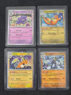 Pokemon Sam's Club 151 4 Mini Tin promos Raichu Machamp Dragonite ALL NEAR MINT - Image 1