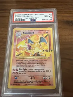 2021 Pokemon Celebrations Charizard Holo PSA 10 Classic Collection - Image 2