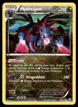 2012 Black & White - Dragons Exalted Reverse Holo Hydreigon Stage 2/Rare Holo - Image 1