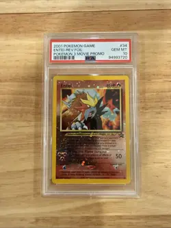 Pokemon Entei Movie 3 Reverse Holo Promo #34 PSA 10 Gem Mint - Image 1