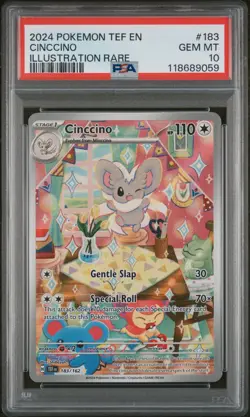 Pokemon TCG Cinccino 183/162 Temporal Forces Illustration Rare PSA 10 GEM MINT - Image 3