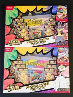 Pokemon Ascended Heroes Premium Poster Collection Set - Mega Lucario & Gardevoir - Image 1