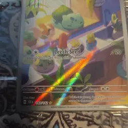 Pokemon Bulbasaur 143/142 SV07: Stellar Crown Illustration Rare Holo Card - Image 3