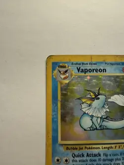 Pokemon Vaporeon 12/64 Holo Jungle 1999 WOTC HP Vintage Card - Image 4
