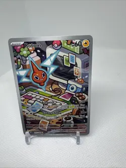 Pokemon Destined Rivals Rotom #197 Illustration Rare NM Card - Image 1