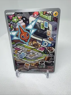 Pokemon Destined Rivals Rotom #197 Illustration Rare NM Card - Image 2