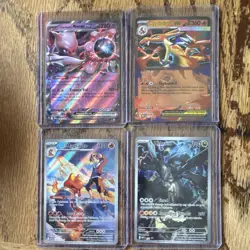 Pokemon TCG 4 Card Lot - Mewtwo GX, Charizard EX, Zekrom, Magcargo - Image 1