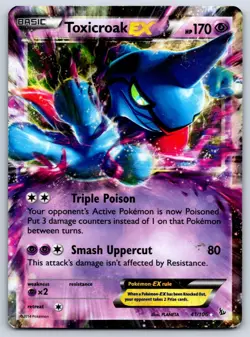 Toxicroak EX - Flashfire 41/106 Pokemon Card MP - Image 1