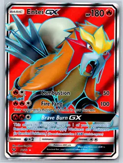 Entei GX (Full Art) - Shining Legends 71/73 Pokemon Card NM - Image 1