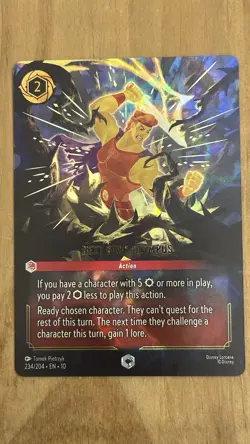 HERCULES NEXT STOP, OLYMPUS ENCHANTED DISNEY LORCANA CARD 234/204 - Image 1