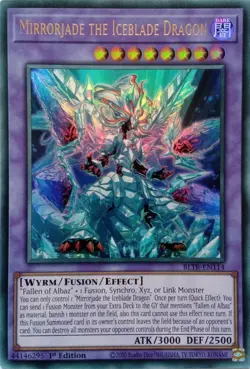 YU-GI-OH CARD BLTR-EN114 MIRRORJADE THE ICEBLADE DRAGON ULTRA RARE MINT - Image 1