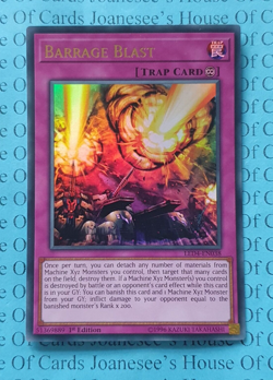 LED4-EN038 Barrage Blast Ultra Rare Yu-Gi-Oh Card 1st Edition New - Image 1