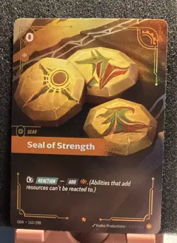 Seal of Strength 163/298 Origins OGN Epic Foil NM Riftbound Card - Image 1