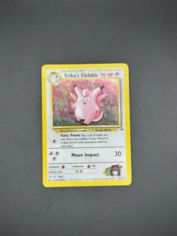 Pokemon Cards Erika’s Clefable 3/132 Holo Gym Heroes - Image 1
