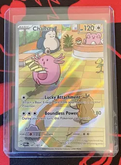 Pokemon TCG Chansey Illustration Twilight Masquerade Card 187/167 NM/M Condition - Image 1