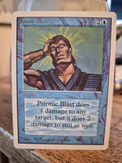 Wizards Psionic Blast Unlimited Instant Uncommon Blue Magic the Gathering - Image 1
