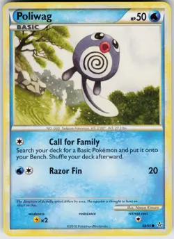 Pokemon Poliwag 58/95 Unleashed Common card - Image 1