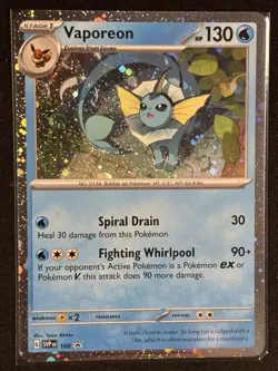 Pokemon - Vaporeon SVP168 - Scarlet & Violet Black Star Promo - NM - Image 1