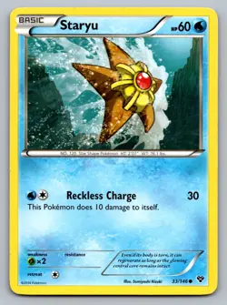 Pokemon TCG XY Base Set Staryu 33/146 - Image 1