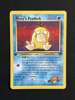 Pokemon TCG Misty's Psyduck 90/132 1st Edition Gym Challenge (English) - MP - Image 3