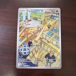Pokemon Timburr 183/167 Illustration Rare Holo SV06 Twilight Masquerade NM+ - Image 1