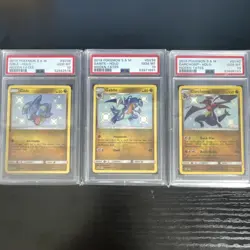 Pokemon Hidden Fates Gible Gabite Garchomp PSA Gem Mint Holo Lot 2019 - Image 1