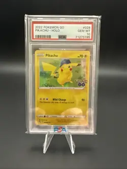 2022 Pokemon, Pokemon Go Pikachu Holo #028/078, Gem MT PSA 10 🔥 - Image 1