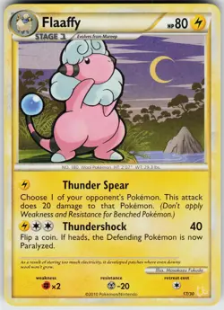 Pokemon Flaaffy (#17) 17/30 HGSS Trainer Kit: Gyarados & Raichu Common card - Image 1