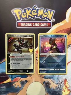 Greninja Celebrations Gold Star 💫 Double Swirl 🌀 Radiant Greninja ✨Pokemon Set - Image 1