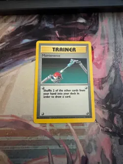 Maintenance 83/102 Uncommon Base Set Unlimited Pokemon Keiji Kinebuchi MP - Image 1