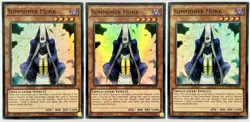 3 x FUEN-EN039 Summoner Monk - Super Rare 1st Edition Near Mint YuGiOh Cards - Image 1