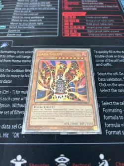 Yugioh Lava Golem Quarter Century Rare 1st Edition - Image 1