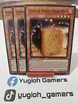 Yu-Gi-Oh Gunkan Suship Shari Red X3 POTE 1st Edition Common Light Played - Image 1
