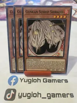 Yu-Gi-Oh Gunkan Suship Shirauo X3 BODE 1st Edition Common Light Played - Image 1