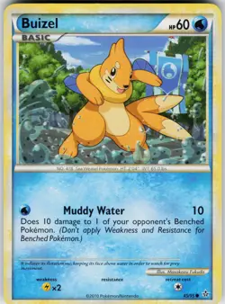 Pokemon Buizel 45/95 Unleashed Common card - Image 1