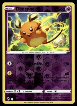 Dedenne 085/195 Uncommon Silver Tempest Pokemon Reverse Holo NM/M - Image 1