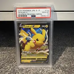 PSA 10 Pikachu V - Japanese Sword & Shield Promo - Pokemon TCG 122/s-p - Image 1
