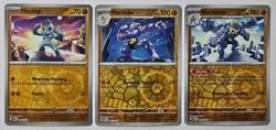 Pokemon TCG 151 Machamp Machoke Machop Reverse Holo Evolution Set English NM - Image 1