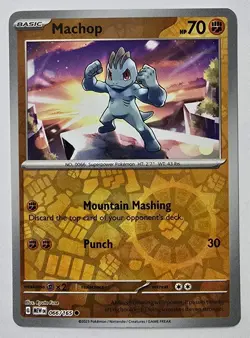 Pokemon TCG 151 Machamp Machoke Machop Reverse Holo Evolution Set English NM - Image 3