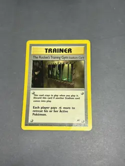 Vintage Pokemon TCG The Rocket’s Training Gym 104/132 Gym Heroes Rare LP - Image 2