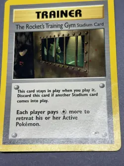 Vintage Pokemon TCG The Rocket’s Training Gym 104/132 Gym Heroes Rare LP - Image 4