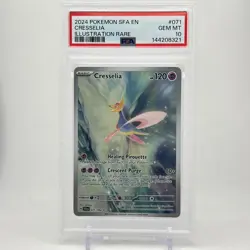 2024 POKEMON SFA EN-SHROUDED FABLE ILLUSTRATION RARE #071 CRESSELIA PSA 10 - Image 1