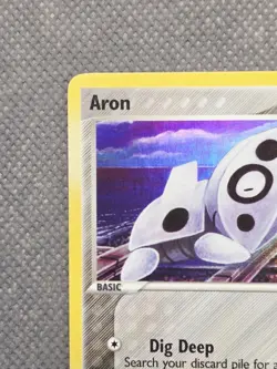 Aron 42/108 Reverse HOLO Stamped Pokemon (2007) Power Keepers TCG Vintage LP+ - Image 3
