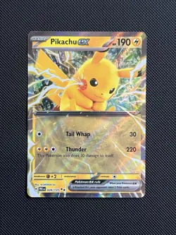 Pokemon TCG Pikachu EX 028/131 Prismatic Evolutions Double Rare (English) - NM - Image 3