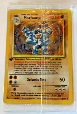 Pokemon TCG - Machamp - 8/102 - Holo Rare - 1st Ed - Base - [SEALED; Light Play] - Image 2